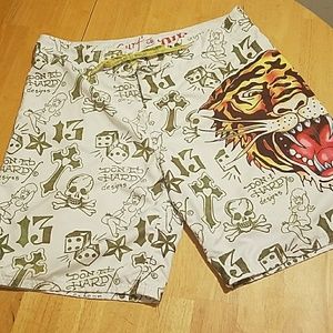 Ed Hardy Men's Surf Shorts Size 38